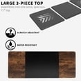 thumbnail image 5 of VIVO Black Rustic Vintage Brown 71x30 inch Table Top for Sit Stand Desk Frames, 5 of 7