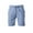 Blue, variant on Diufon Plus Size Mens Shorts Elastic Waist Drawstring Lounge Shorts Solid Color Cotton Linen Shorts