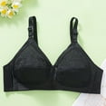 thumbnail image 2 of Brglopf Women Floral Lace Wireless Everyday Bras No Underwire Push Up Full-Coverage Bralettes Supportive T Shirt Bra Black XL, 2 of 5