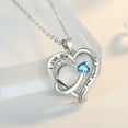 thumbnail image 2 of Women Jewelry 18k White Gold Plated Engraved Words Love Heart Pendant Necklace, 2 of 7