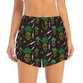 thumbnail image 4 of Lsque Pineapples Printed Women's Running Shorts with Liner Pockets,Elastic Quick Dry Workout Athletic Gym Yoga Shorts,Womens High Waist Shorts-X-Large, 4 of 9