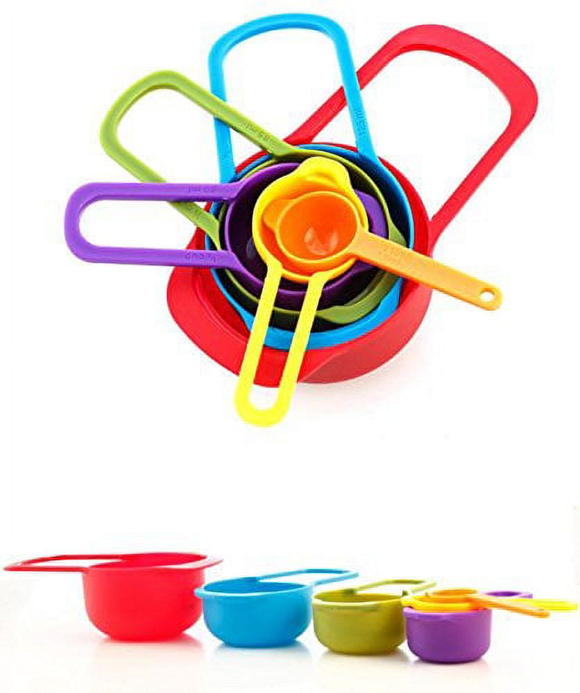 9-Piece Nesting Measuring Cups and Spoons Set with Funnel Plastic BPA Free  Dishwasher Safe - Kitchen Tools - AliExpress