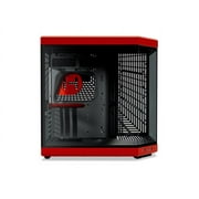 HYTE Y70 CS-HYTE-Y70-BR Dual Chamber Mid-Tower ATX Case with PCIe 4.0 Express Riser Cable Included, Red/Black