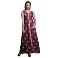 thumbnail image 1 of Bimba Robe Longue Décontractée d'Été Sans Manches à Fente avant Imprimée à Fleurs pour Femmes - Grande, 1 of 5