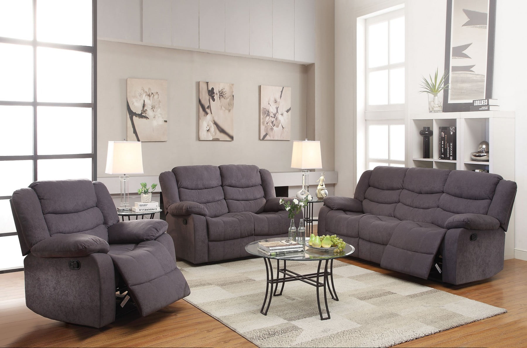 grey velvet couch living room
