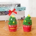 thumbnail image 3 of PTOOTP toallas navideñas de algodón creativas para baño, para modelar pasteles, con diseño de árbol de Navidad. El patrón puede variar., 3 of 8