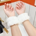 thumbnail image 4 of Kripyery 2Pcs Face Wash Wristbands Super Soft Highly Absorbent Elastic Allergy Free Quick Dry Coral Velvet Makeup Wrist Wraps Washing Face Wristbands Home Supplies, 4 of 8