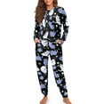 thumbnail image 4 of DISNIMO Cat Printed Womens Pajama Sets Long Sleeve Top and Long Pants Sets Round Neck Sleepwear 2 Piece Pj Lounge Set with Pocket Loose Fit Nightwear, 2XL, 4 of 7