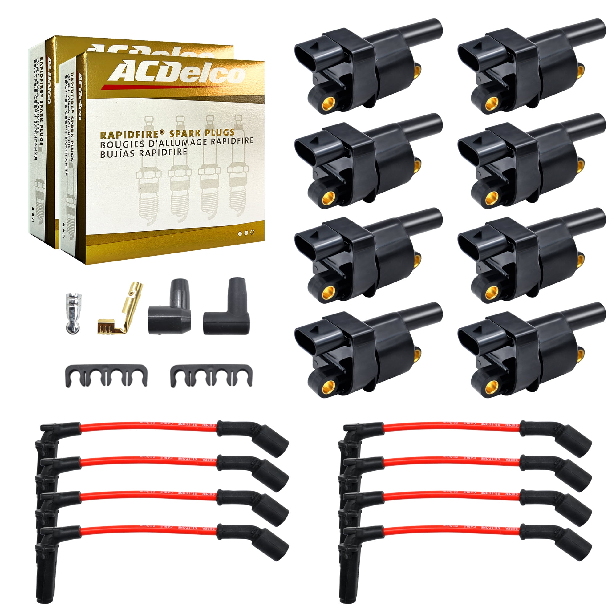 8 Pcs of UF414 Ignition Coil Packs & ACDelco Spark Plug & Spark