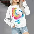 thumbnail image 2 of Zwiiyzr Boys and Girls Dinosaur Sweashirt Long Sleeve T-Shirt Printed Round Neck Pullover Tops Aged 1-12 Years White, 2 of 4