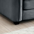 thumbnail image 4 of DUOSONG Ottoman Footstool In Corduroy Fabric, Can Be Used With 2 Seater Sofas, 3 Seater Sofas And 4 Seater Sofas,Grey Corduroy Fabric Grey Corduroy Furniture Primary Living Space Ottomans, 4 of 8