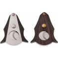 thumbnail image 5 of Cortador de puros de madera, cuchillas dobles de acero inoxidable, tijeras para puros en forma de V, color plateado, 5 of 5