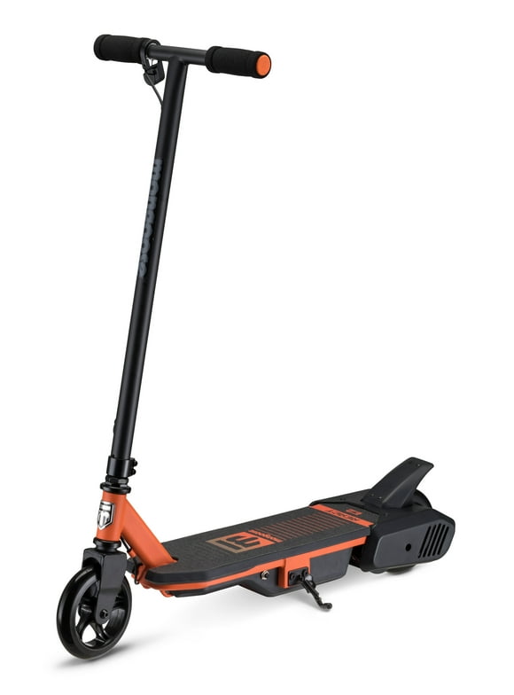 Mongoose React E2 Electric Scooter for Kids 8+, 10 mph, Black and Orange