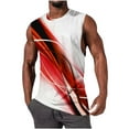 thumbnail image 2 of SGFCWSX Men's Tank Tops Graphic Sleeveless Shirts Breathable Lightweight Athletic Tops for Workout Gym Running Casual Wear Orange Size XL, 2 of 5