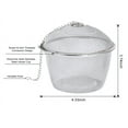 thumbnail image 2 of Stainless Steel Tea Infuser Strainer | Loose Leaf Tea Brew | Eco-Friendly | 4.3x3.74in Filter for All Teas | Kitchen Tool, 2 of 4