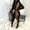Black, variant on Colorblock Zip-Front Jumpsuit with Drawstring Waist