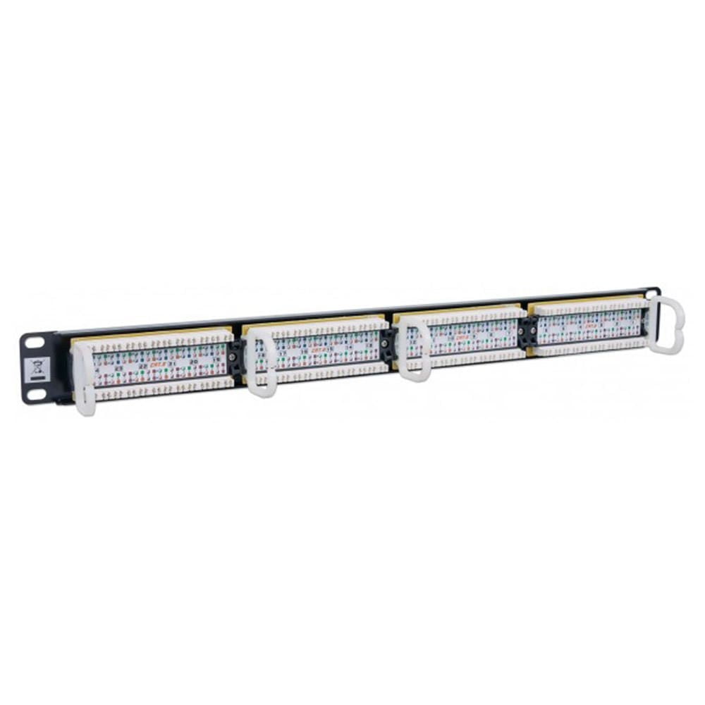 Panneau de brassage Cat6 24 ports, 1u - Noir