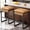 Brown, variant on Bar Stools with Double Cushion, Modern PU Leather Counter Height Chairs, Metal Base & Footrest for Kitchen Island, Dining Room, Bar, Supports 396 lbs, White