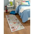 thumbnail image 4 of Unique Loom Whimsy Kids Collection Area Rug - Wildflowers (2' 2" x 6' Runner Ivory/Light Blue) Perfect For Kids Bed Room/Nursery Room/Living Room/Class Room/Play Room, 4 of 5