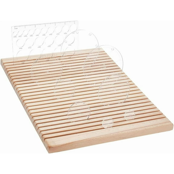 Wooden Quilting Ruler Storage Rack Template Organizer Holder with 25 Slots DIY