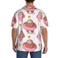 thumbnail image 6 of Picia Sloth with Donuts1 Men's Linen Shirts Short Sleeve Cuban Beach Shirts Casual Shirts Button Down Shirt for Men Beach Summer Wedding Shirt-XX-Large, 6 of 7