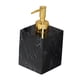 thumbnail image 2 of Dispensador de gel de ducha vacío, dispensador de jabón líquido de manos, 400 ml, elegante resina de mármol cabeza dorada negra, 2 of 9
