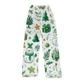 thumbnail image 5 of WTOBBY Women's Christmas Print Flannel Pajama Pants, Casual and Fashionable Sleepwear with Festive Patterns, Soft Fabric for Comfortable Home Use,Green M, 5 of 6