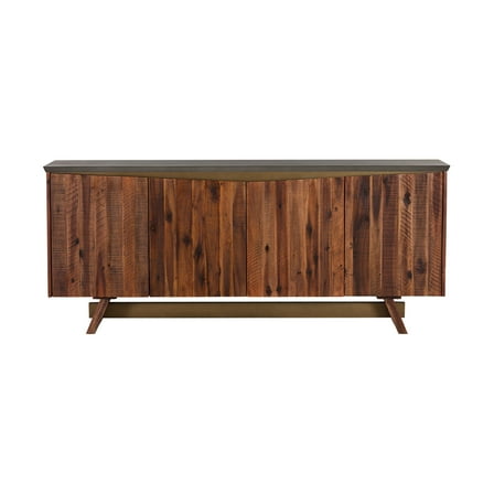 Modern 4 Door Sideboard Buffet - Acacia WoodConcrete Console Table