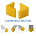 thumbnail image 5 of 24 Pcs Yellow Soft PVC Angle Iron Foot Pad L Shaped Edge Leg Cap 45mmx45mm, 5 of 7