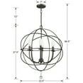 thumbnail image 7 of Six Light Chandelier In Minimalist Style 22.5 Inches Wide By 27.5 Inches High-English Bronze Finish    -Traditional Installation Crystorama Lighting, 7 of 7