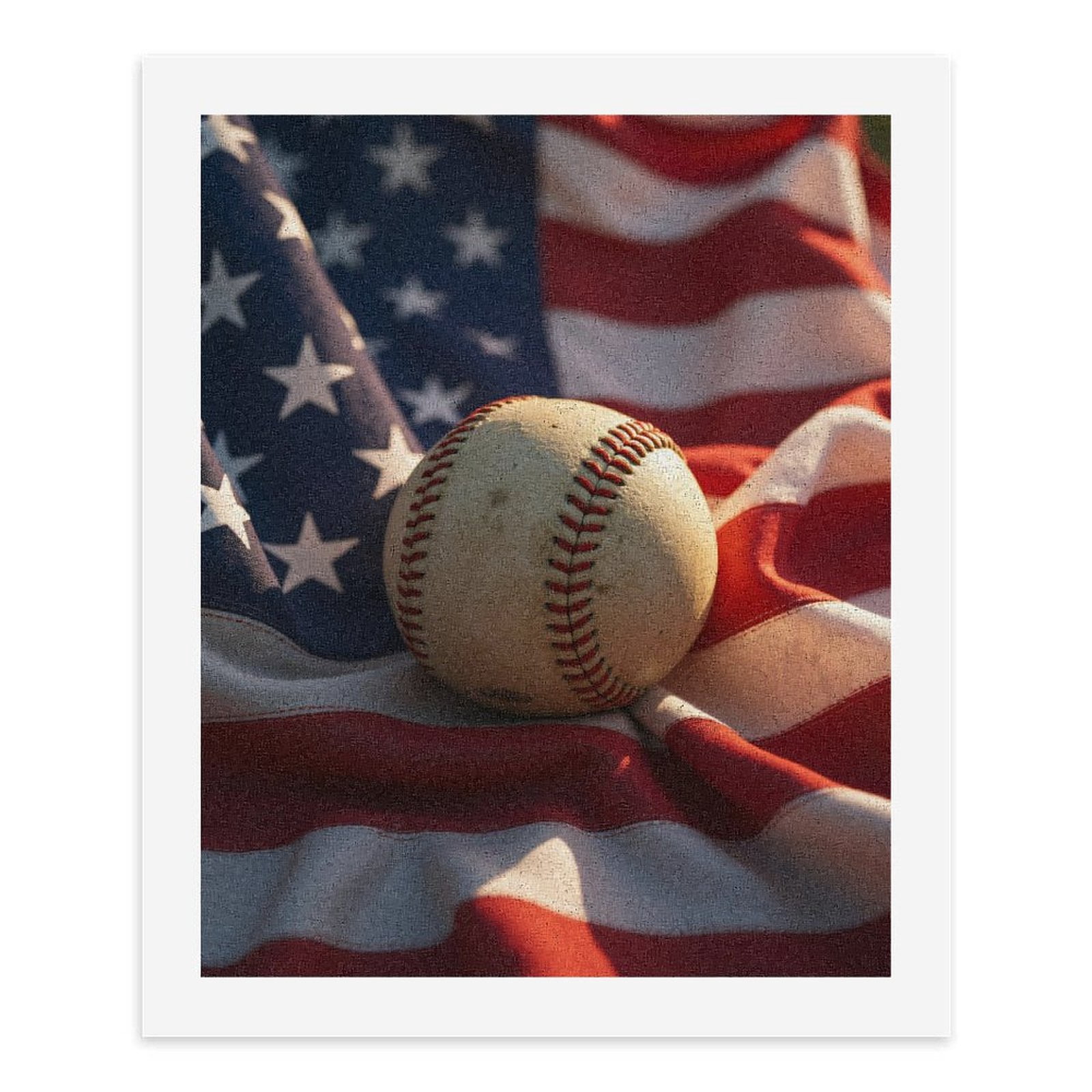 Paint by Numbers Kit for Adults, Baseball American Flag Display Paint by Numbers, Easy Paint by Numbers Kit for Adults Beginner, DIY Adult Paint by Number Kits on Canvas, Home Decor