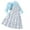 Blue, variant on BOBOGOJP Girls two-piece outfit, white long-sleeved shirt and blue bow dress, toddler princess party dress Beige for Size 11-12 Years