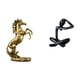 thumbnail image 1 of Elegante estatua abstracta de caballo pensador de pie, hecha a mano, moderna figura de mesa, decoración para hoteles, estanterías, chimeneas, escritor, 1 of 8