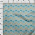 thumbnail image 3 of oneOone Silk Tabby Teal Green Fabric Bear With Docklands Dress Material Fabric Print Fabric By The Yard 42 Inch Wide, 3 of 4