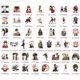 thumbnail image 3 of 180 Piezas de Dibujos Animados TUNC Pegatina impermeable PVC, 3 of 5