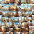 thumbnail image 1 of Paquete de pegatinas de arquitectura europea vintage, 50 unidades, impermeables, 1 of 2