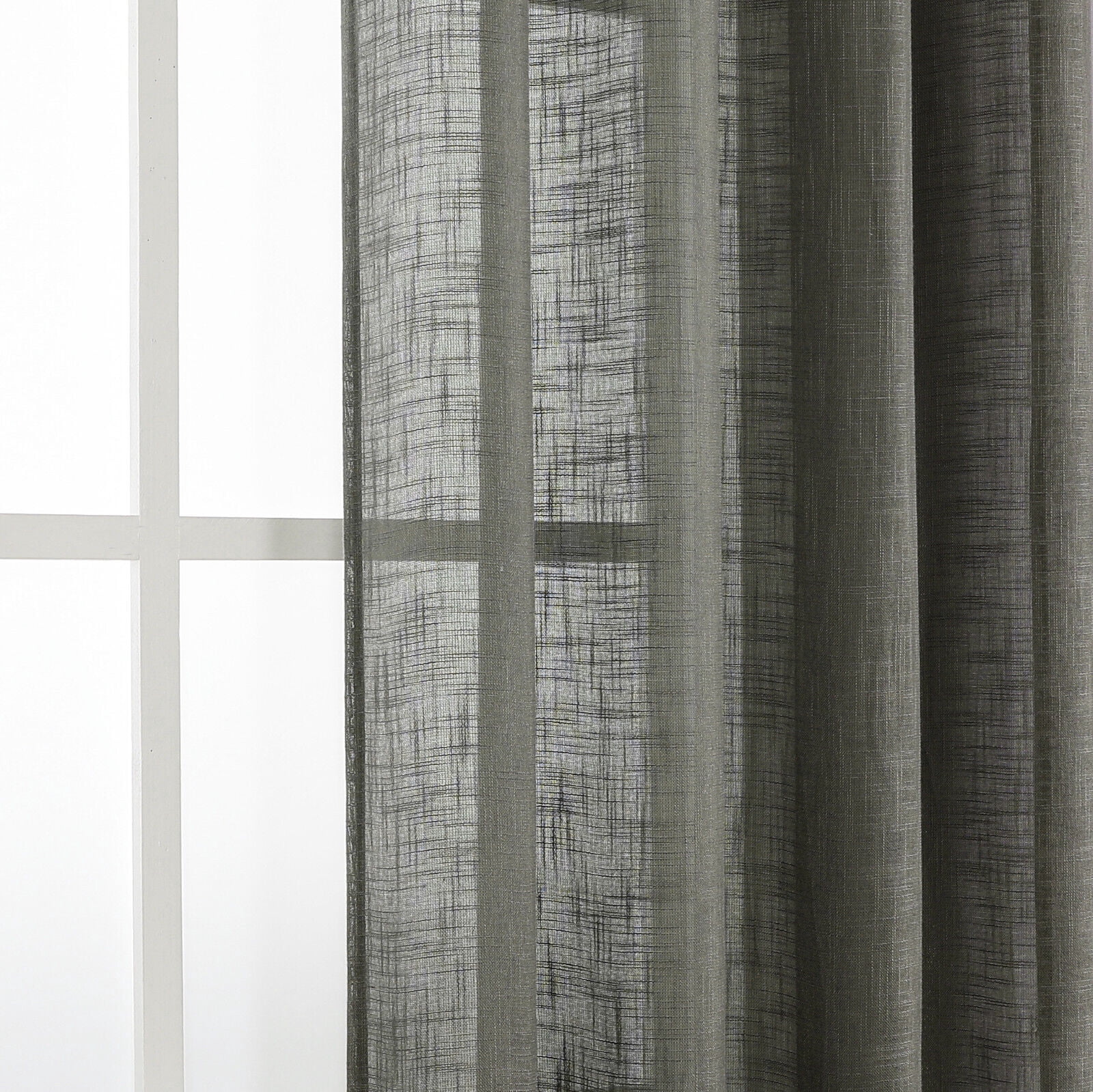 Hampton Home 2 Piece Luxury Semi Sheer Grommet Top Curtain Panel Pair - Assorted Colors