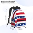 thumbnail image 4 of Vsdgher American Patriotic Stars And Stripes Print Unisex Large Capacity Bookbag Schoolbag Casual Daypack for High School/College/Teens/Travel/Work, 4 of 8