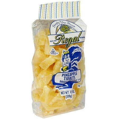 Regal Gourmet Snacks Dried Pineapple Tidbits, 10 oz (Pack of 8)