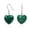 Silver Heart Malachite, variant on 925 Sterling Silver Turquoise Earrings for Women Heart Turquoise Jewelry Birthday Gift for Girlfriend