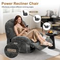 thumbnail image 3 of YSICK Oversized Power Swivel Rocker Recliner Chair with USB Ports Chenille for Living Room,Grey, 3 of 7