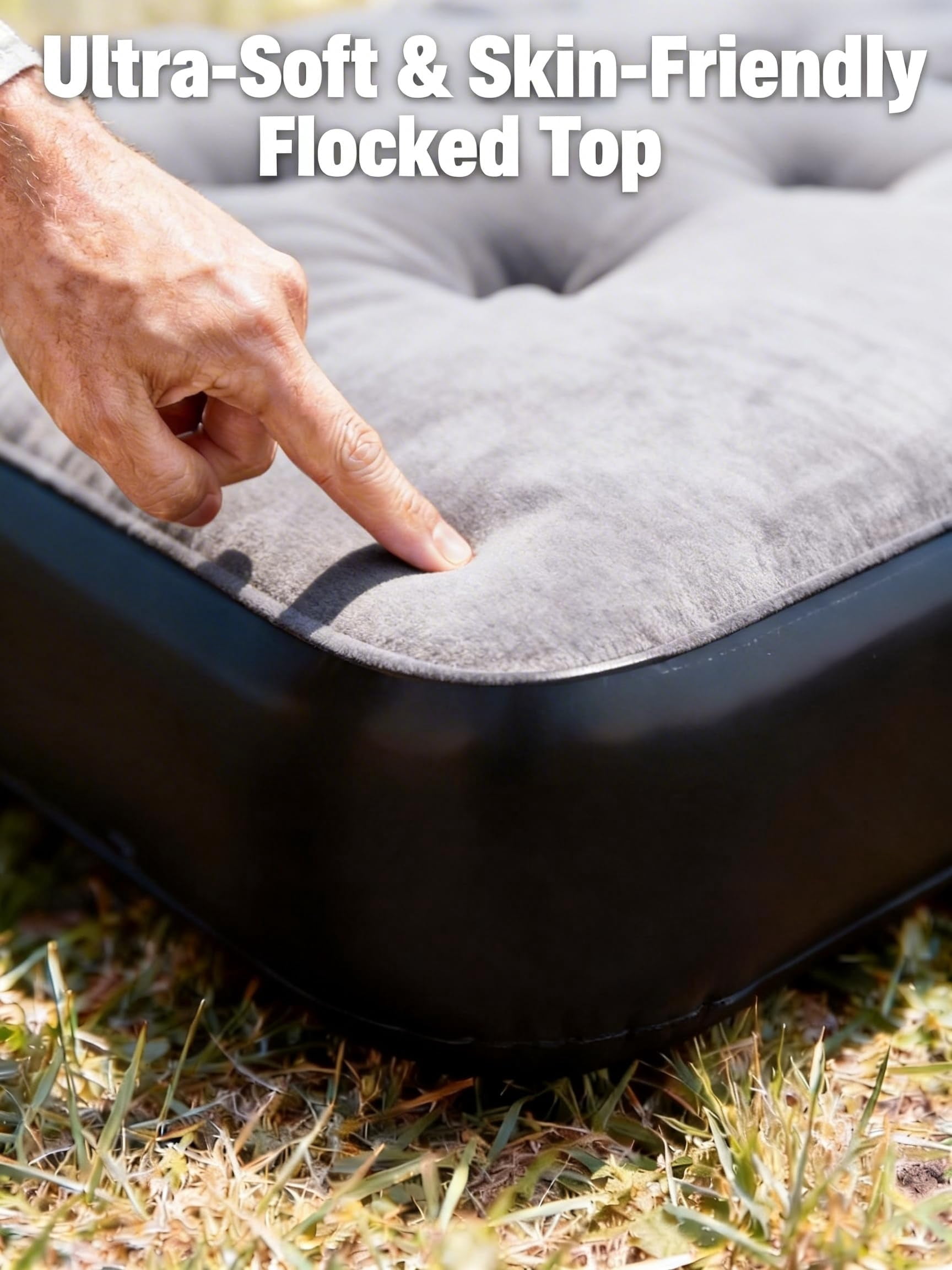 Air Mattress for Car Camping, Leakproof & Quick Inflation Sleeping Airbed with Electric Pump, Fits Most Compact, Mid-Size & Full-Size SUV Trunks for Road Trip Travel