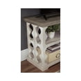 thumbnail image 6 of Signature Design by Ashley Havalance Two-Tone Weathered Gray and Vintage White Sofa Console Table with Plank Top and Shelf, 6 of 7