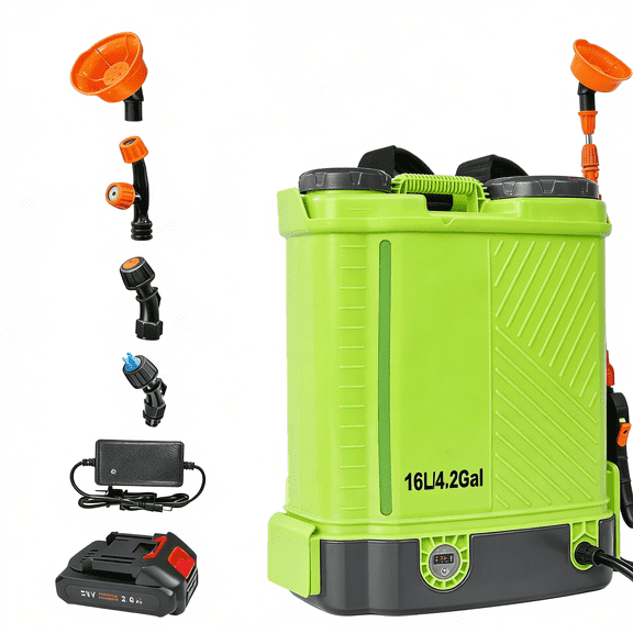 SideKing Battery Powered Backpack Sprayer 4 Gallon, 100 PSI Electric Garden Sprayer with Makita 18V Battery Compatibility, Telescopic Wand, 5 Nozzles, Weed & Fertilizer Lawn Sprayer