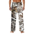 thumbnail image 6 of GrmtClth Men's Flannel Camo Lounge Pants Soft Thick Flannel Elastic Waist Flare Leg Daily Workout Sleep Sweat Pants Light Gray S, 6 of 6