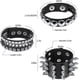 thumbnail image 2 of Pulsera con tachuelas punk, remaches de cuero, brazalete para Navidad, paquete de 6, 2 of 5