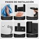 thumbnail image 4 of 2PCS Ganchos de Pared Acero Inoxidable, Gancho para Toalla de Baño Perchero para Pared Resistente 5 en 1 para Toallas, Abrigos, Batas, Bolsas y Llaves, Baño, Armario (Negro), 4 of 4