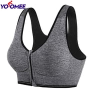 Women Sports Bra Plus Saiz Zips Sports Bra Breathable For Training Fitness Exercise Running Gym Yoga Fitness