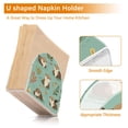 thumbnail image 4 of Qxltty Otter Fish Seaweed Acrylic Napkin Holder Set of 1 Transparent Dining Table Kitchen Cafeteria Home Decor 4.1x4.9x1.97in, 4 of 9