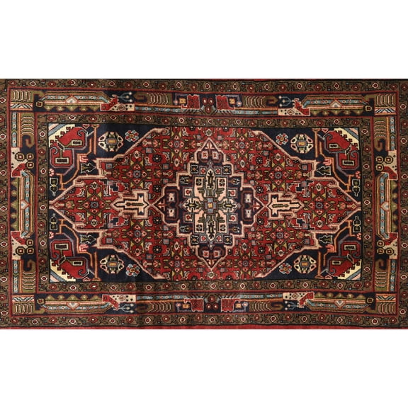 Ahgly Company Machine Washable Indoor Rectangle Traditional Sienna Brown Area Rugs, 5' x 7'